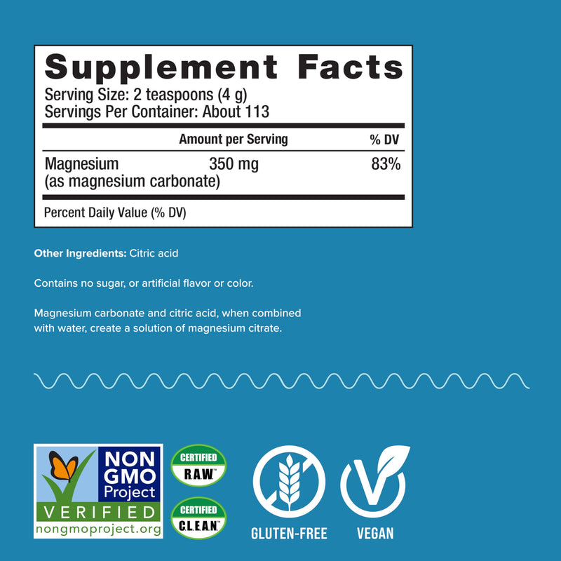 [Australia] - Natural Vitality Calm, Magnesium Citrate Supplement, Anti-Stress Drink Mix Powder, Gluten Free, Vegan, & Non-GMO, Original Unflavored, 16 oz 