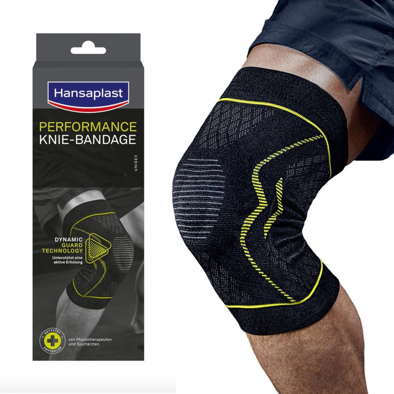 [Australia] - Hansaplast Performance knee bandage, knee bandage stabilizes & relieves the joint, bandage for right & left knee joints supports active recovery, size L/XL 