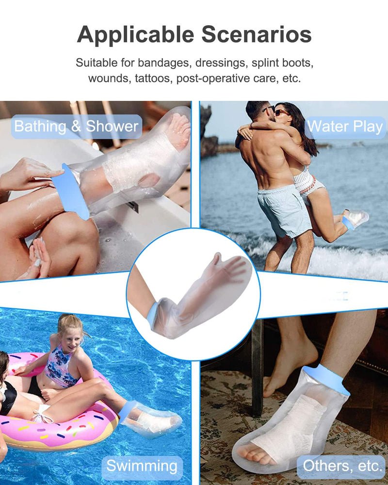 [Australia] - Cast Covers for Shower Arm, Waterproof Cast Cover Arm Adult, Soft Comfortable Cast Protector for Shower Arm, Reusable Elastic Cast Bag for Bandage, Wound Care Supplies, After Surgery Gifts 