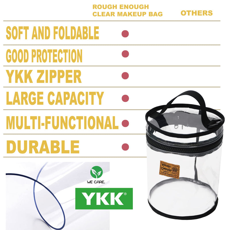 Rough Enough Clear Toiletry Bags for Women Men Traveling