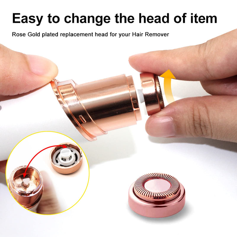 [Australia] - Facial Hair Remover Replacement Heads: Compatible with Finishing Touch Flawless Facial Hair Removal Tool for Women As Seen On TV 18K Gold-Plated Rose Gold (Generation 1 Single Halo) Generation 1 Single Halo 