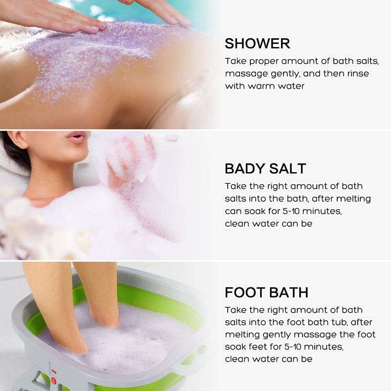 20 Pack Foot Soak Salts kit Epsom Lavender Pedicure Tea Tree Oil | Foot Bath- 20 Pack Bath sea Salts pedicure foot spa soak Products kit 21 oz Tea Tree Oil feet soak Athletes Callus Remover 20PCS SET