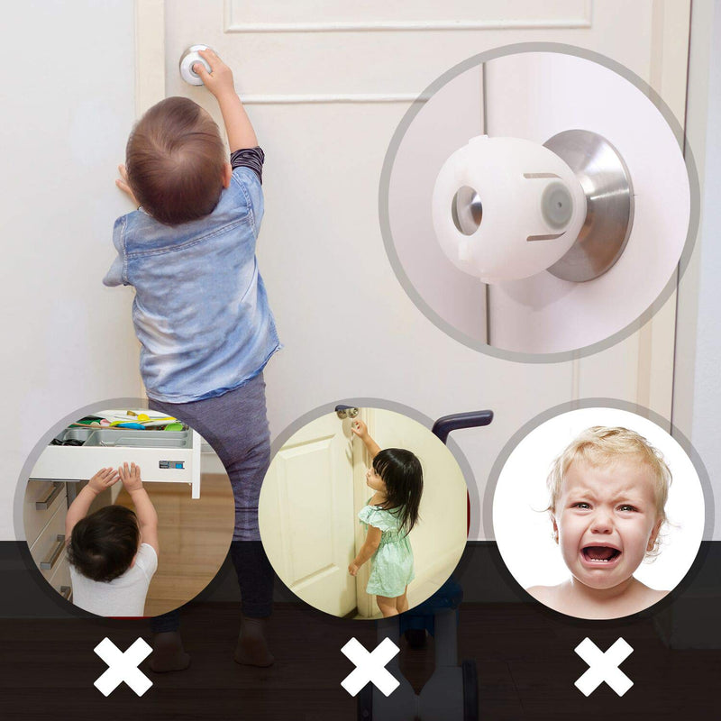 [Australia] - EUDEMON 6 Pack Baby Safety Door Knob Covers Door Knob Locks 