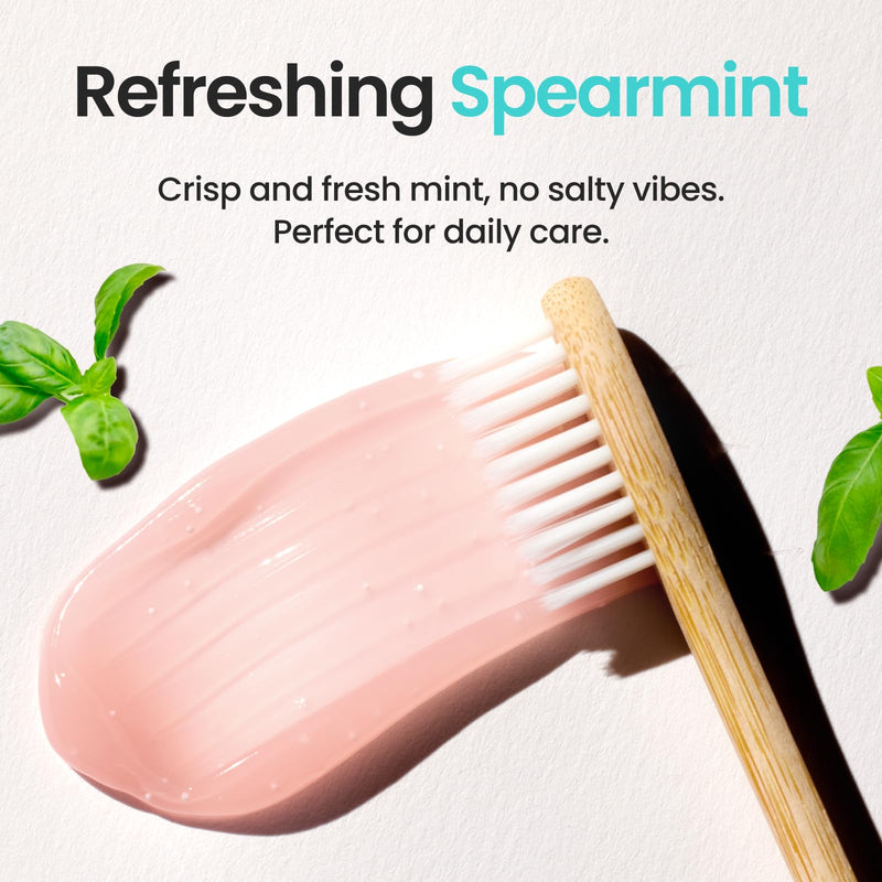 [Australia] - HIMALAYA PINKSALT Fluoride Free Hydroxyapatite Toothpaste with Niacinamide, Helps Remineralize, Appropriate for Sensitive Teeth, Teeth Whitening - for Adult, Kids Oral Care - Spearmint Flavor, 3.9 oz 3.9 Ounce (Pack of 3) 