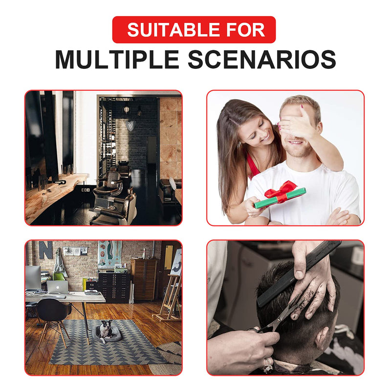 Barber Neck Duster Brush for Hair Cutting, Soft Household Hair Neck Cleaning Brush, Professional Salon Tool (Black Brown)