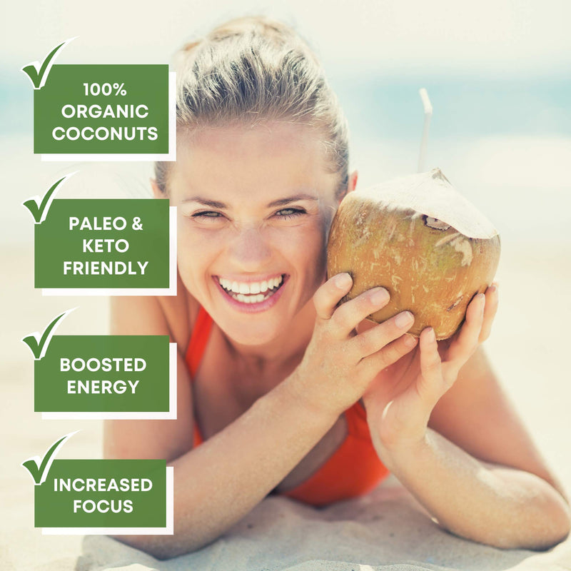 [Australia] - MCT Oil - 3000mg Per Serving - 180 Softgels - Made from 100% Organic Coconuts - Non GMO, Cold Pressed, Paleo Friendly Capsules - Great for Focus & Gut Health 