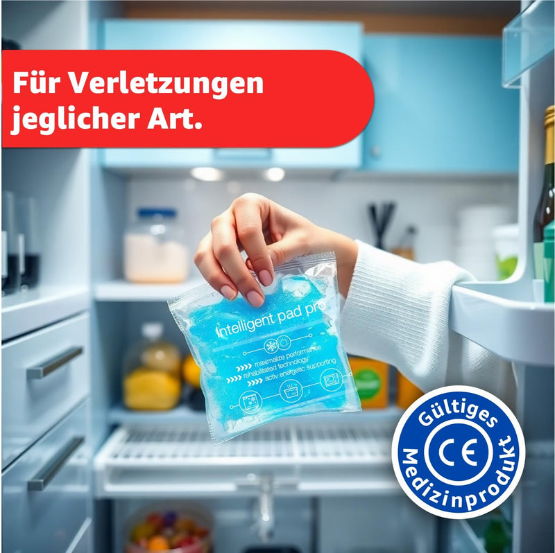 [Australia] - 2x cold compresses - MADE IN GERMANY - cooling pads set, blue with cooling pad 29x12 cm - versatile cooling and warm pads, can be used as a cold or warm compress as well as gel pads 2x XXL 