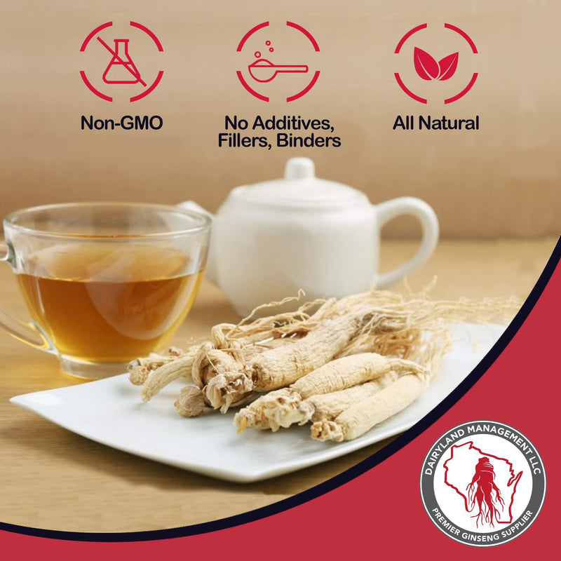 [Australia] - Dairyland American Ginseng Capsules - 75 ct, 500 mg - Wisconsin Ginseng Capsule - Authentic American Ginseng Root Extract - Ginseng Capsules for Use as a Daily Immune Support Herb Supplement 