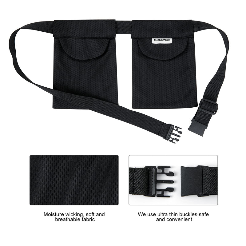 [Australia] - Adjustable Mastectomy Drain Holder Drainage Pouch with Shower Bag for Breast Surgery Mastectomy Breast Reduction Augmentation Post-Surgery Recovery Support Patient Care Kit (Black) Two Pockets Black 