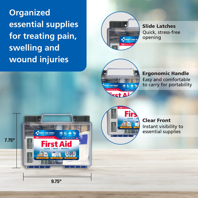[Australia] - First Aid Only 91248 OSHA-Compliant All-Purpose 50-Person Emergency First Aid Kit for Home, Work, and Travel, 260 Pieces 