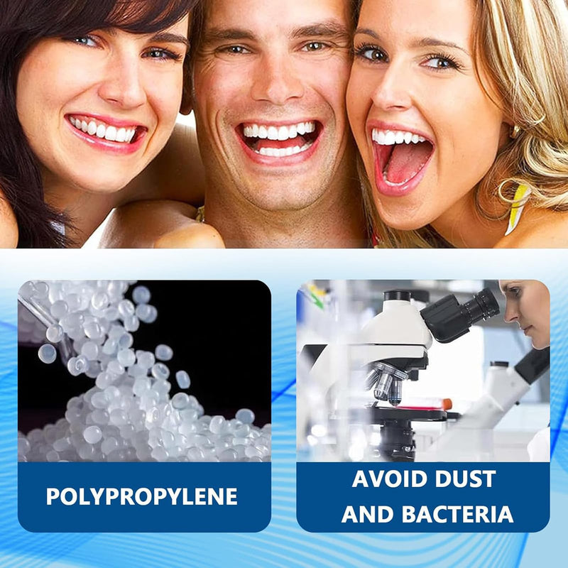 Generic 2 Pair Veneers Silicone Denture Set, Full Dentaduras Upper and Lower for Smile Easy Suitable, Dentures for Men Women with No Teeth Everyday Use