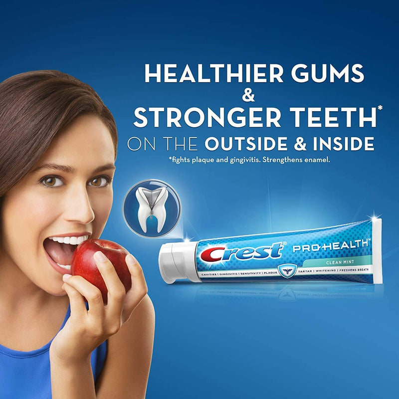 Crest Pro-Health Toothpaste, Clean Mint 4.6 oz (Pack of 2)