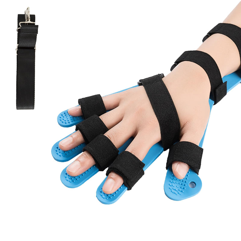 Resting Hand Splint for Stroke Support – Adjustable Finger Separator Brace for Spasticity & Contracture, Helps Prevent Finger Curling & Stiffness,Suitable for Adults, Elderly M