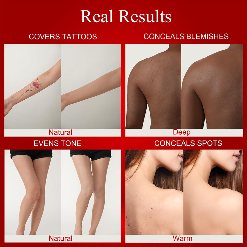 [Australia] - Body Coverage Perfector - Tattoo Cover Up Makeup,Body Foundation,Waterproof No Transfer Leg & Body Makeup (Natural) Natural 