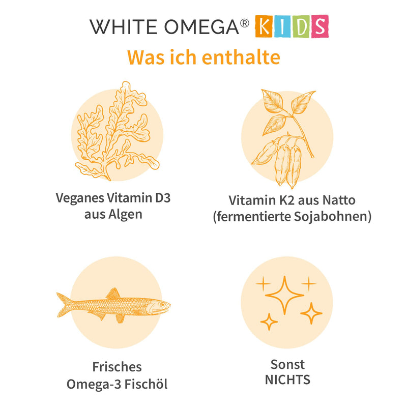[Australia] - Vitamin D3+K2 for children - sugar-free - 800 IU vitamin D3 - with 25 µg vitamin K2 and 194 mg omega-3 - 45 mini capsules (1.5 months) 