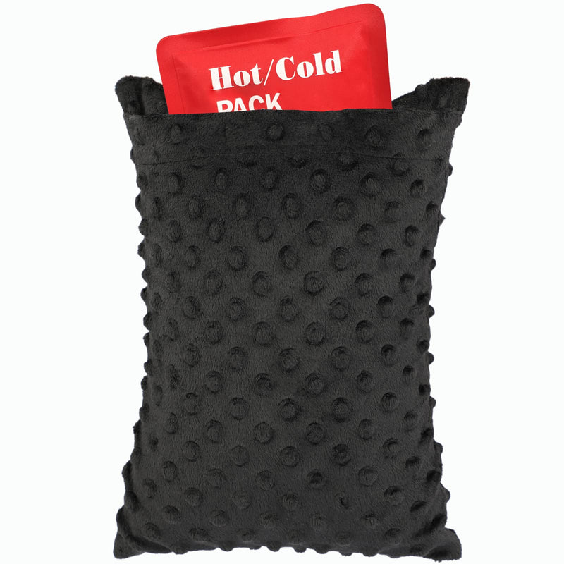Tiny Hysterectomy Pillow Small Hysterectomy Recovery Must Haves Products Gifts Soft Post Surgery Pillows with Ice Pack Pocket for Abdominal Surgery Cushion Cough Pillow, Minky Dot Black