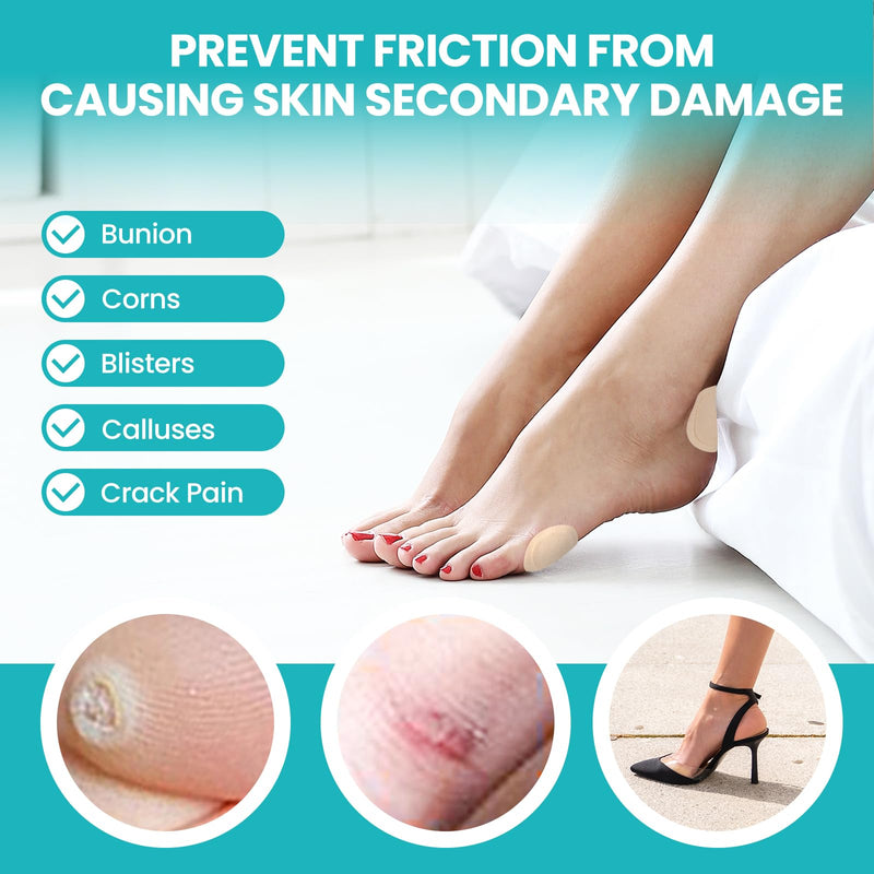 [Australia] - Bunion Pain Relief Pads to Wear with Shoes - 27 ct Bunion Cushion - Moleskin Protect Feet for Men and Women - Water-Resistant Self-Stick Adhesive (Multi-size) 27 Count ( Multi-size) 