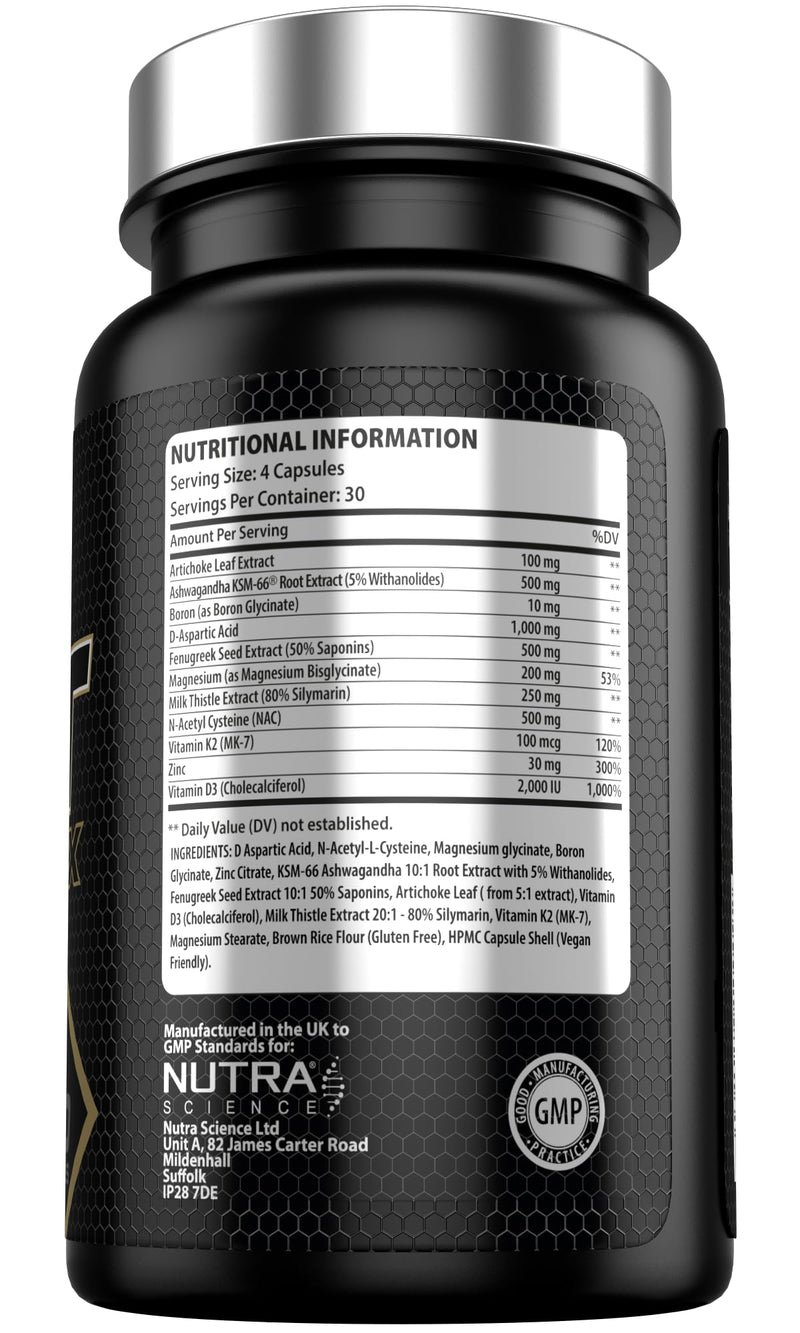 PCT UltraMax for Men Premium Grade PCT Post Cycle Supplement Supports Liver and Kidney Function 1 Month Course 120 Vegan Capsules