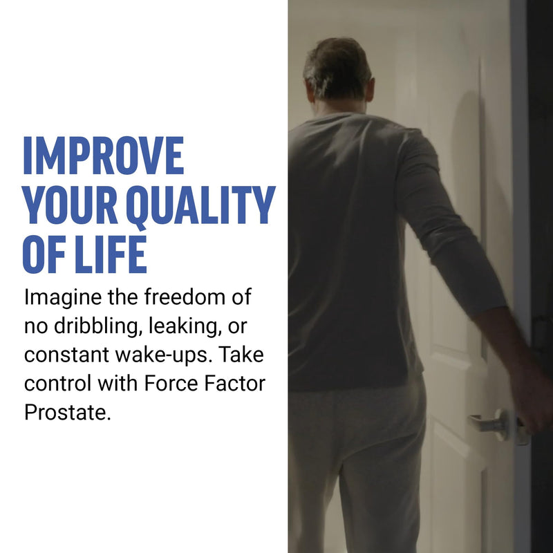 [Australia] - Force Factor Prostate Saw Palmetto and Beta Sitosterol Supplement for Men, Prostate Health/Size Support, Urinary Relief, Bladder Control, Reduce Nighttime Urination, 60 Softgels 