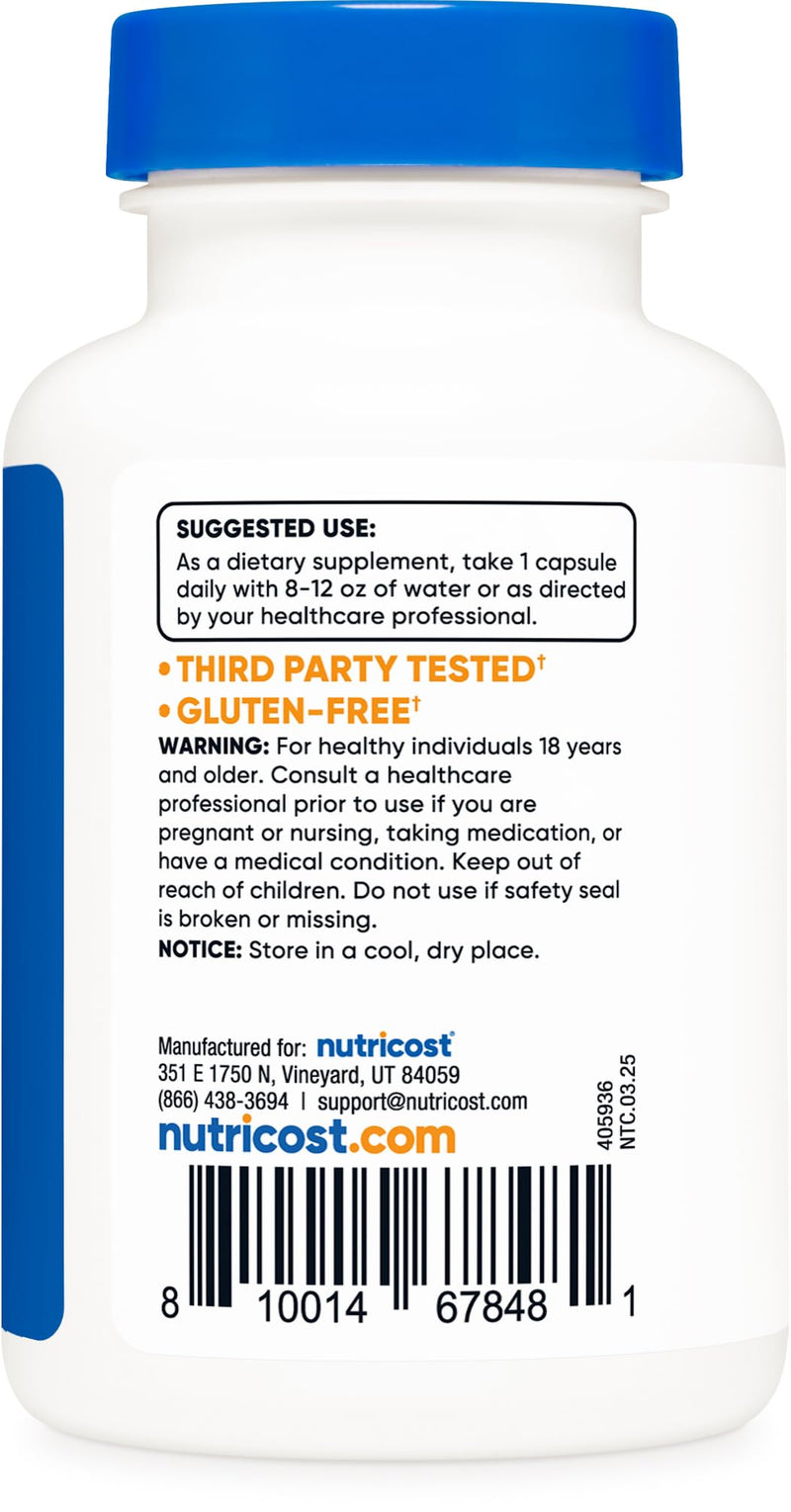 Nutricost Vitamin B12 (Methylcobalamin) 1000mcg, 120 Capsules, Gluten Free | Vegetarian, GMO-Free B12 Supplement 120 Count (Pack of 1)