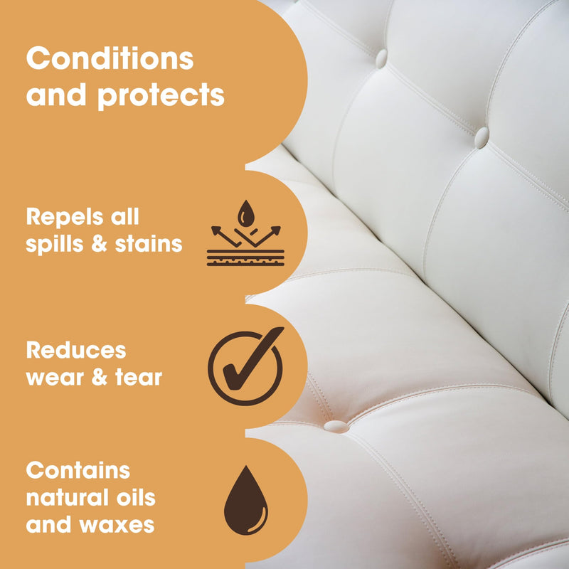 [Australia] - Furniture Clinic Leather Protection Cream | 2-in-1 Leather Conditioner & Waterproofing Protector for Furniture, Shoes, Car Seats & More | Prevent Stains while Nourishing | 8.5oz/ 250ml 8.5oz/250ml 