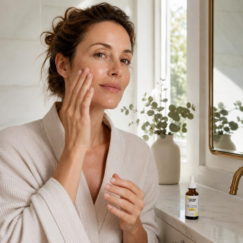 Vitamin C Brightening Serum with Citrustem & Ferulic Acid | Morning Person | With Vitamin E and Hyaluronic Acid, Reduce the appearance of wrinkles and improve skin's elasticity