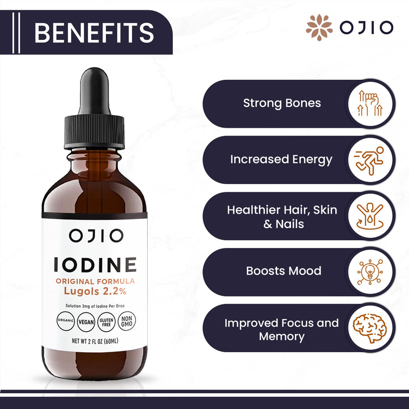 [Australia] - Lugols Iodine Solution 2% - 1 Year Supply - High Potency Liquid Oral Iodine Drops with Superior Absorption ‚Äì Improves Overall Health & Energy for Women, Men, Kids - 2 fl Oz (Pack of 1) 2 Fl Oz (Pack of 1) 