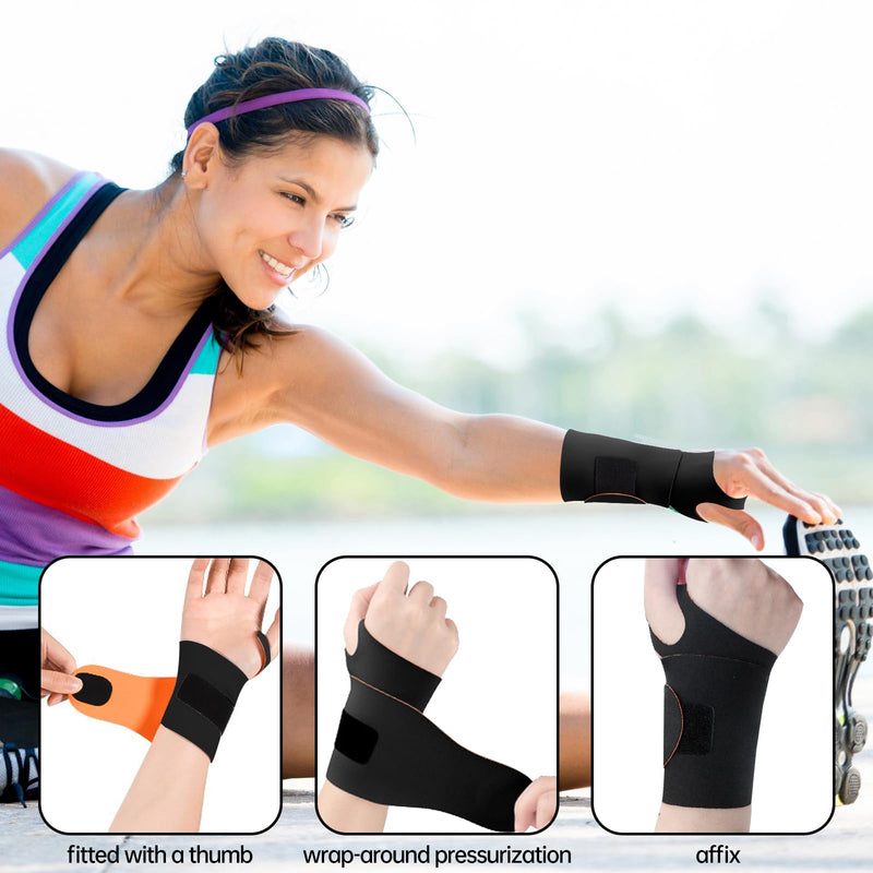 [Australia] - Biluer wrist bandages, 2 pieces wrist support bandage, wrist hand bandage, wrist bandages, gym, suitable for sports and fitness, housework (black). 