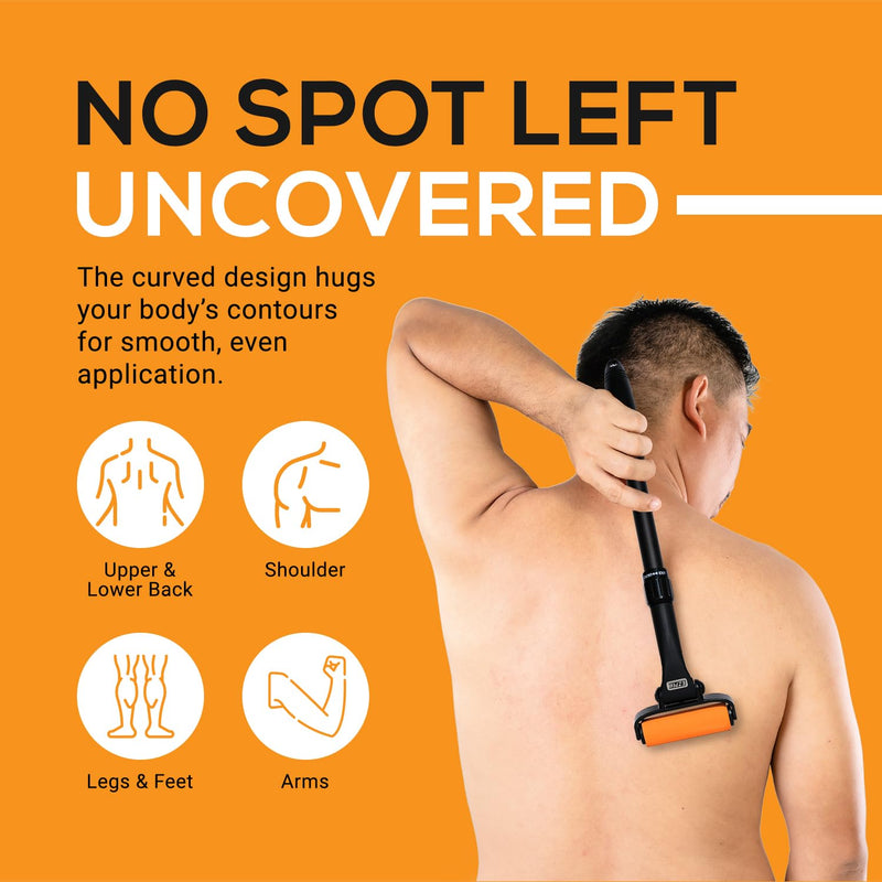 [Australia] - EZPIK Lotion Applicator for Back, Extendable up to 23" - Curved Design Back Lotion Applicator for Elderly/Seniors with Limited Mobility, Lotion Stick & Sunscreen Applicator for Skin Cream, Oils & More 