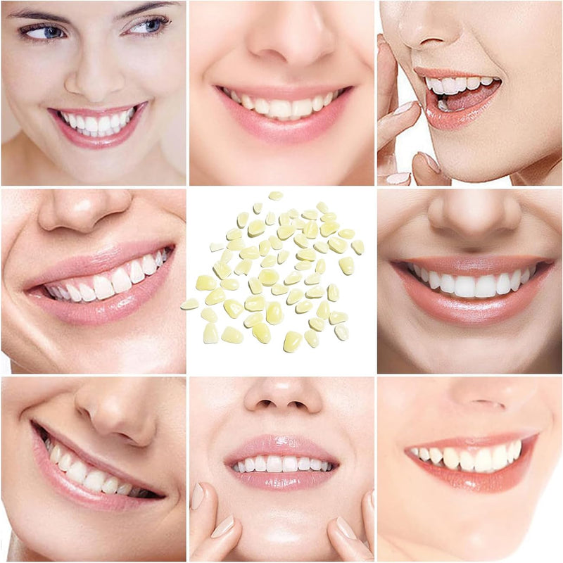 [Australia] - Tooth Repair Kit-Thermal Fitting Beads Granules and Fake Teeth for Temporary Fixing Missing and Broken Tooth，Replace a Missing Tooth in Minutes for Women and Man (Natural Yellow) 
