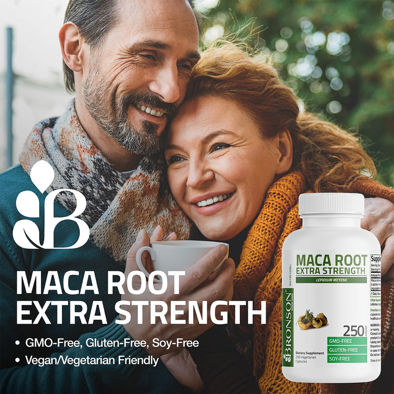 [Australia] - Bronson Maca Root Extra Lepidium Meyenii, Non-GMO, 120 Vegetarian Capsules Unflavoured 120 Count (Pack of 1) 
