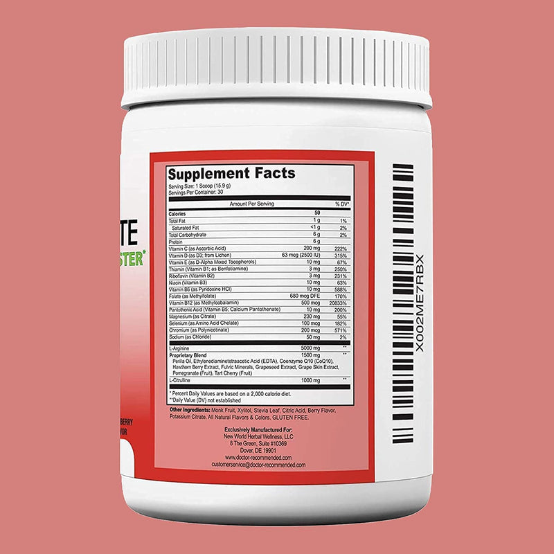 [Australia] - Cardio Complete - Heart Health Support Powder Supplement - 3-in-1 Nitric Oxide Booster with 5,000 L-Arginine, 1,000mg L-Citrulline, and Hawthorn Berry 30 Servings (Pack of 1) 