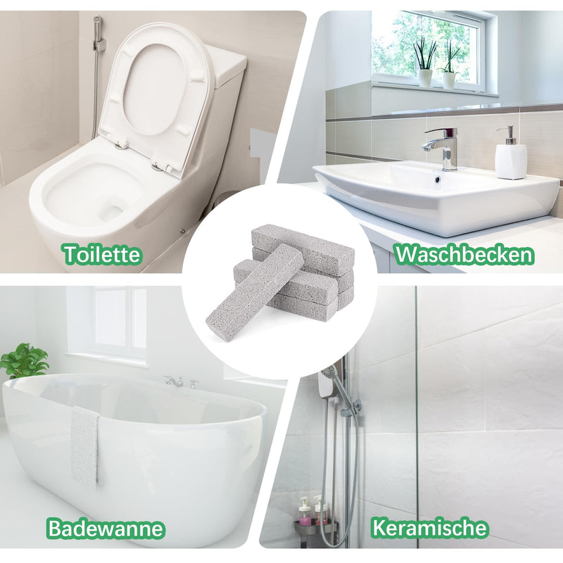 [Australia] - Pack of 6 Pumice Stone Toilet, Pumice Stone for Toilet, Pumice Stone Toilet Block, Grill Pumice Stone Cleaning Stone with Handle, Blocks Pumice Stone Cleaning Stone, Urine Stone Remover Toilet Stone for Toilet, Bathroom, Kitchen, Foot Care 