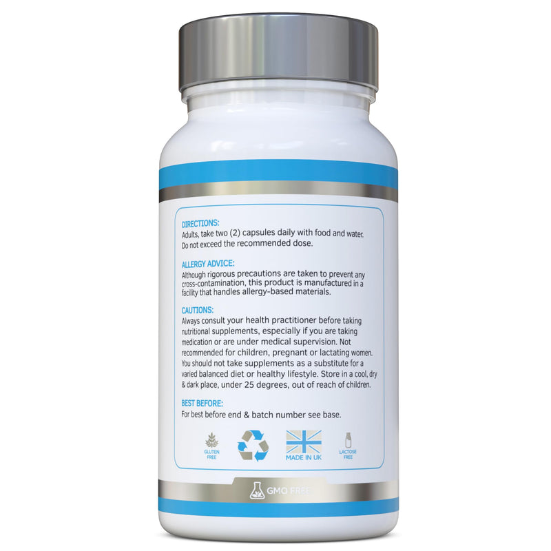 Ashwagandha KSM-66 : 12,500mg Daily Super High Strength Ashwagandha - 5% Withanolides - Equivalent 1000mg Extract - No Artificial Fillers or Binders - Organic Withania Somnifera Root - UK Made