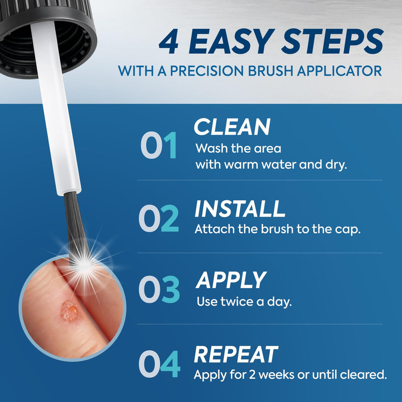[Australia] - Wart Corn Callus Remover for Feet: Toes Treatment with Extra Strength Salicylic Acid Liquid to Remove Plantar Wart on Foot for Men and Women 0.5oz (Unscented) Unscented 