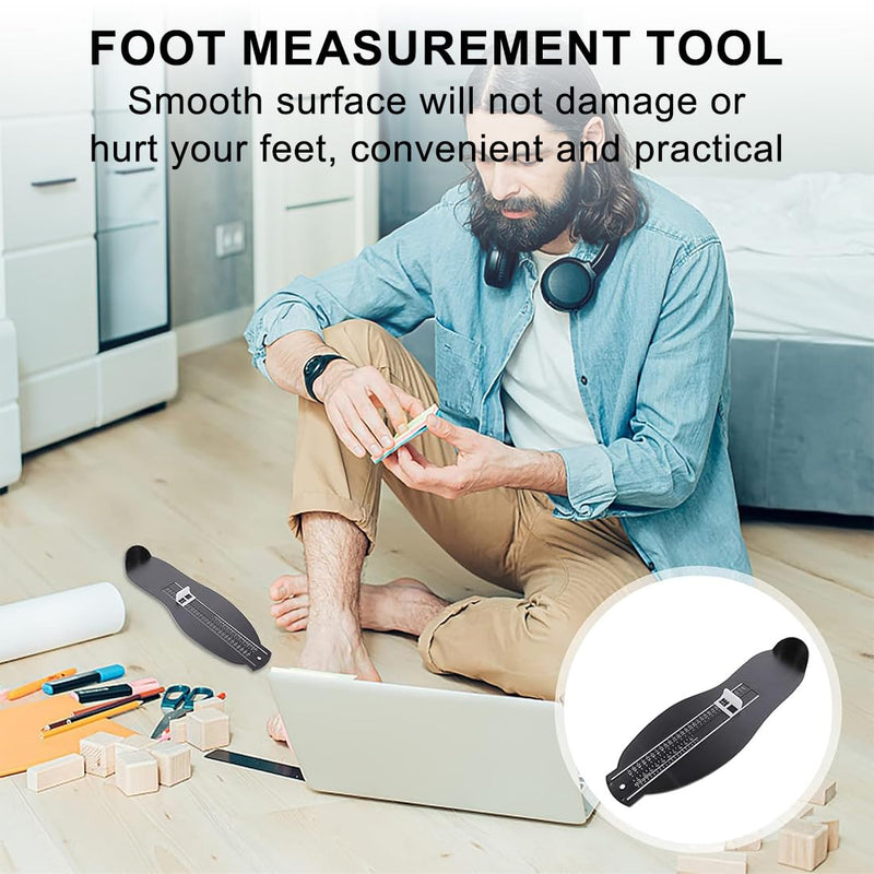 [Australia] - Aililong Shoe Sizer Foot Measuring Device Children's Shoe Measuring Device - Suitable for Children and Adults - Foot Measuring Device for Children Shoe Measuring Device (Black) 