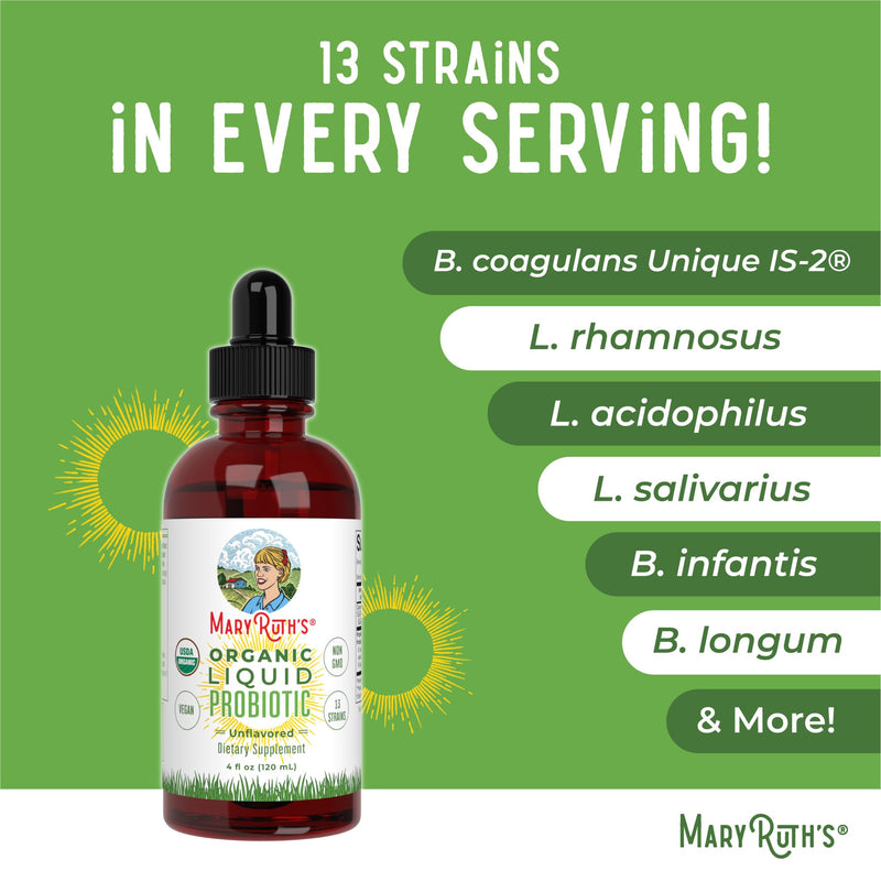 MaryRuth's Vitamin K2+D3 Gummies (Peach Mango & Apricot) & USDA Organic Probiotic Drops | Clean Label Project Verified® | Vitamins for Joint Support, & Overall Health | Vegan, Non-GMO, Gluten Free
