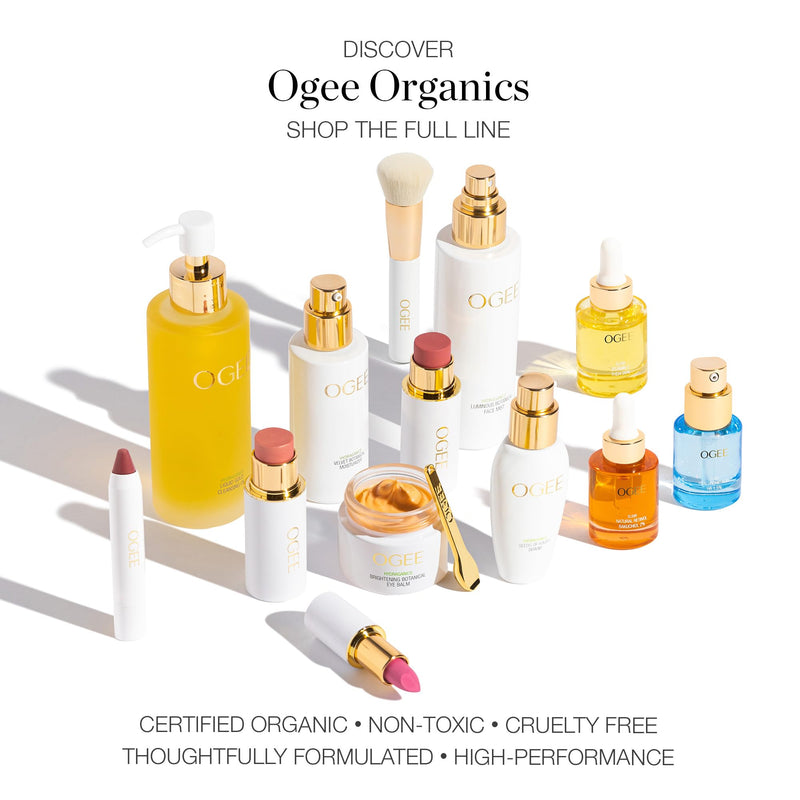 Ogee Sculpted Lip Oil - Lip Stain Made with 100% Organic Coconut Oil, Jojoba Oil, and Vitamin E - Best as Lip Balm or Overnight Lip Treatment - CLEAR (Pack of 2) 1 Count (Pack of 2)