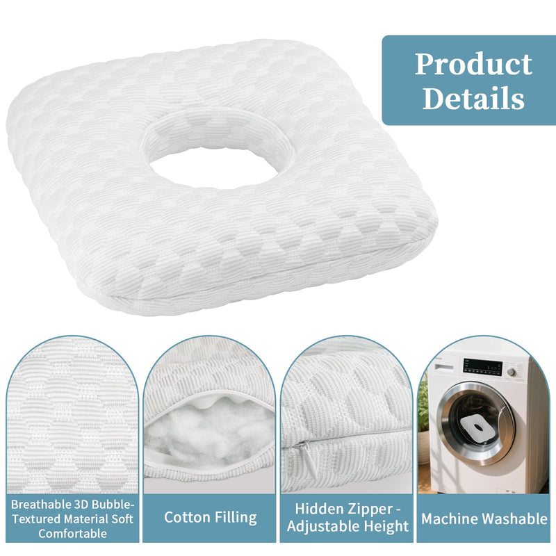 [Australia] - Ear Piercing Pillow for Side Sleepers with Hole for Ear Pain CNH Inflammation, Relief Sleeping Pressure Pain, Cooling and Breath Guard Pillow, Grey 