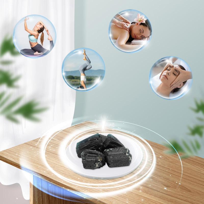 [Australia] - Black Tourmaline Raw Stone Crystals Natural Stone de 20 a 30mm 100g, Natural Raw Stones, Semi-Precious Stones Natural Raw Stones for Crystal Therapy Rock Decor Meditation Gemstone Water 
