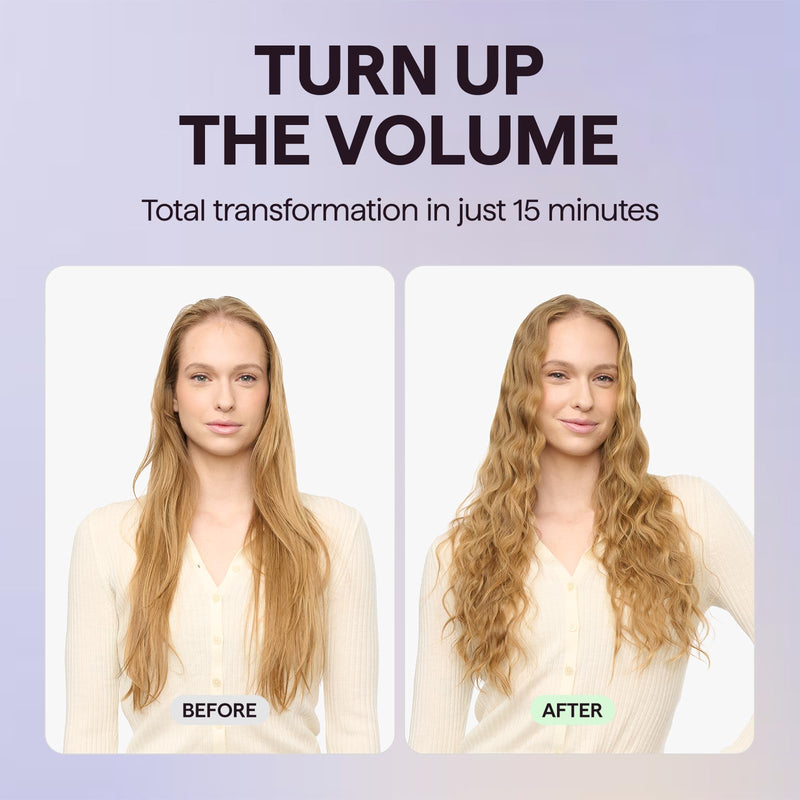 Wavytalk Power Wave Hair Crimper, Ionic Hair Waver for Less Heat Damage | Beach Waves Curling Wand, Crimping Iron, Ventilation Design for Less Damage, Ionic Reduces Frizz, Dual Voltage Curling Iron Pink
