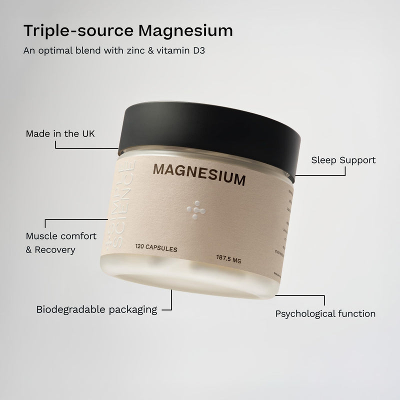 Magnesium Glycinate 3-in-1 Complex | Zinc & Vitamin D3 | 120 Capsules (60-Day Supply) | for Sleep, Calm & Muscle Support | Sustainable Packaging | BBC Good Food Star Buy 2026