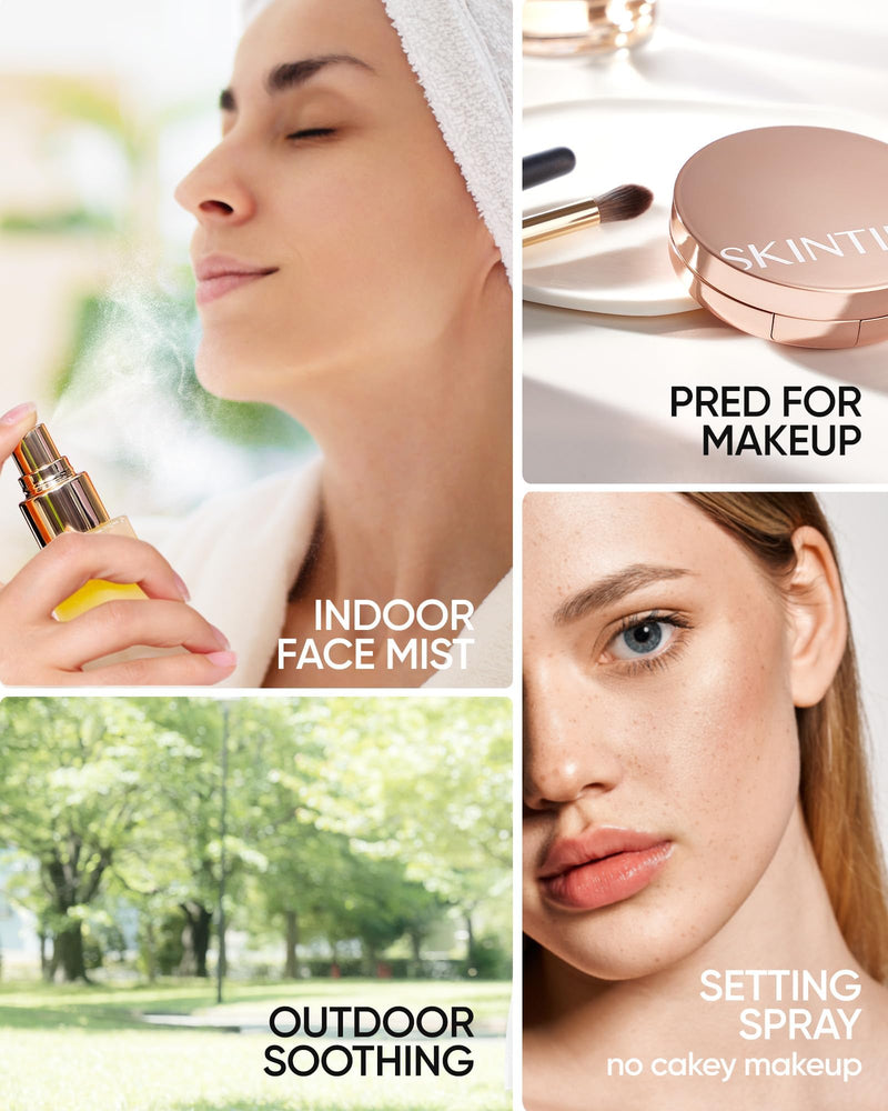 SKINTIFIC Radiance Booster Serum Spray, Hydrating Face Mist with Bifida Ferment & Squalane + Dual-Chamber Fresh Vitamin C Brightening Serum for Face