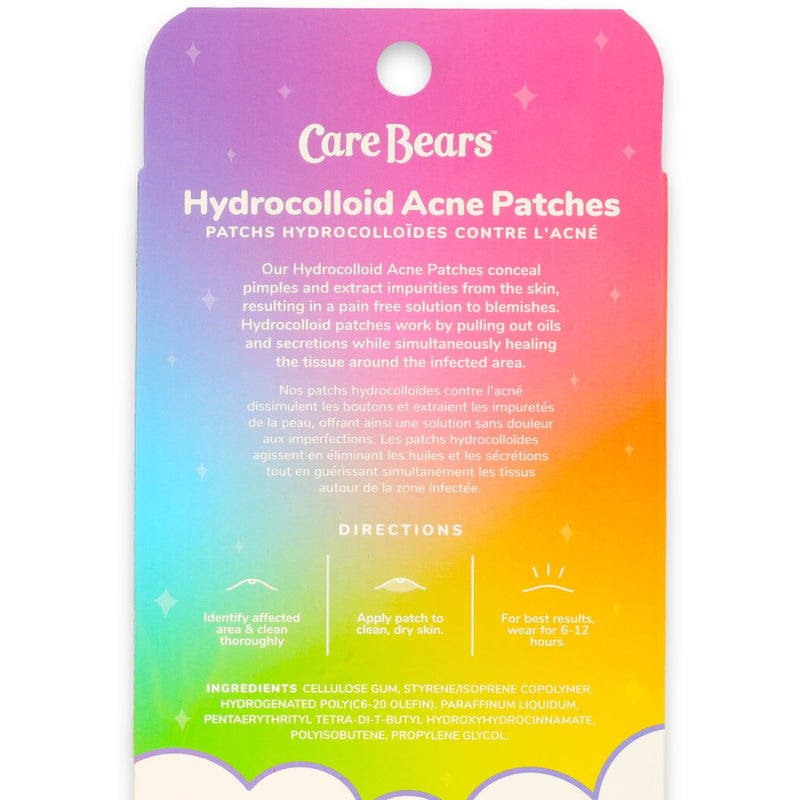 [Australia] - Care Bears Pimple Patch Set - Bundle of 144 Hydrocolloid Spot Acne Bandages for Zits and Blemishes Plus Stickers | Care Bears First Aid Kit Supplies 