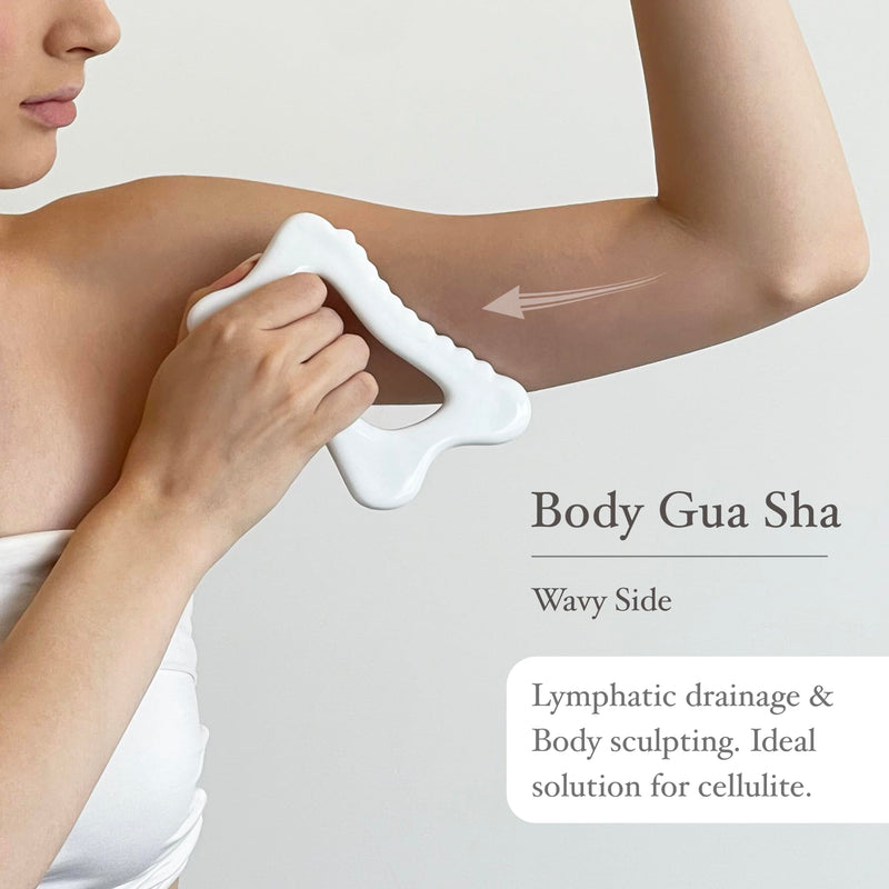 [Australia] - Strongholden Ceramic Guasha Tool for Body Massage Set (3 pcs), Lymphatic Drainage Muscle Scraper Tool, Full Body Gua Sha Tool, Gua Sha Body Tool - Make Yourself Healthier with Gua Sha Tools for Body 