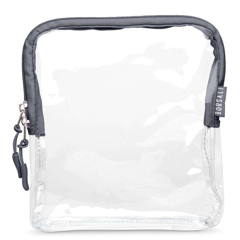 Gray TSA Quart Size Bag Approved for Carry On Travel with Brown Small Crossbody Bag for Women and Paper Soap Sheets 1 Case with 50 Sheets To Go