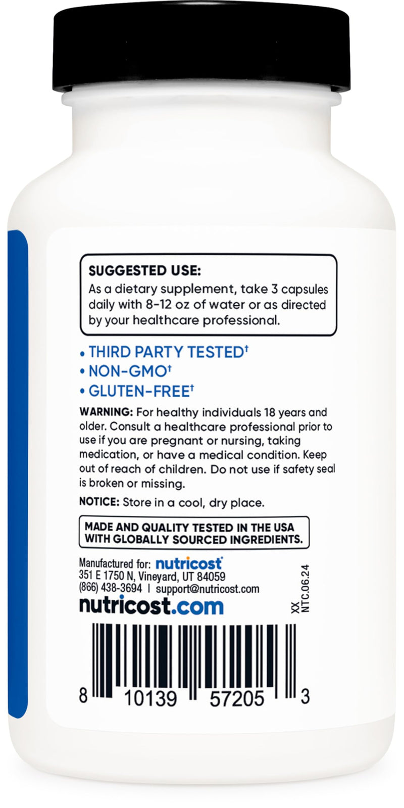 Nutricost Nitric Oxide Booster (2250mg) 90 Capsules, Gluten-Free, GMO-Free | 750mg Per Casule, 30 Servings 90 Count (Pack of 1)