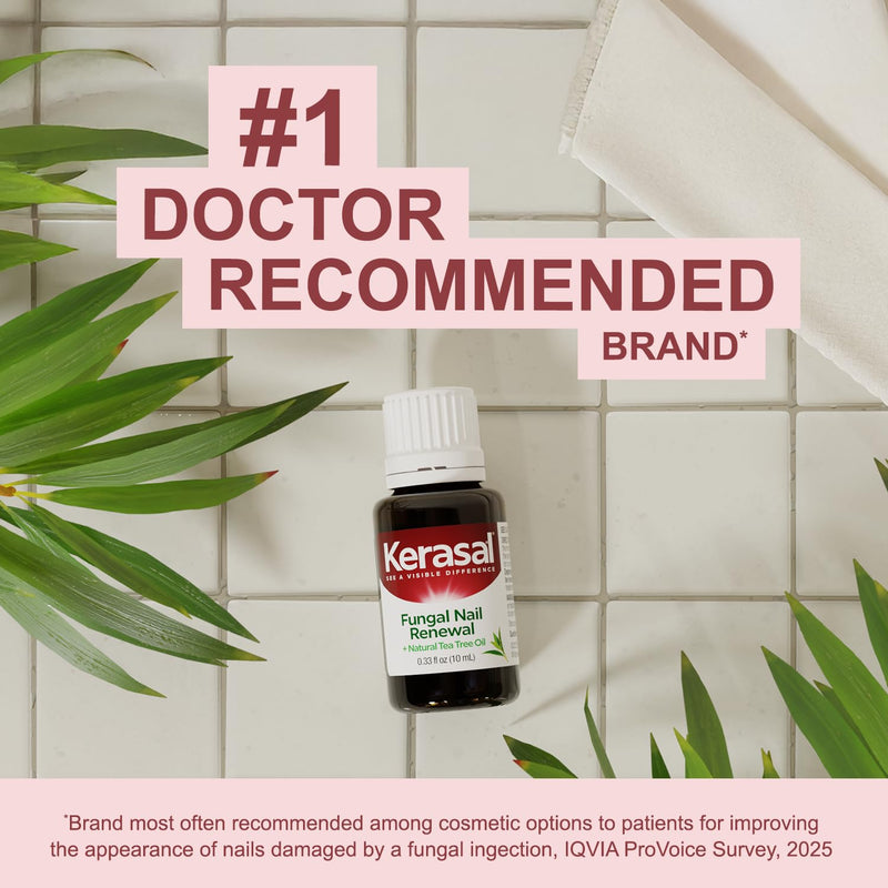 Kerasal Renewal Nail Repair Solution with Tea Tree Oil for Discolored and Damaged Nails, 0.33 Oz (Pack of 1) 0.33 Fl Oz (Pack of 1)