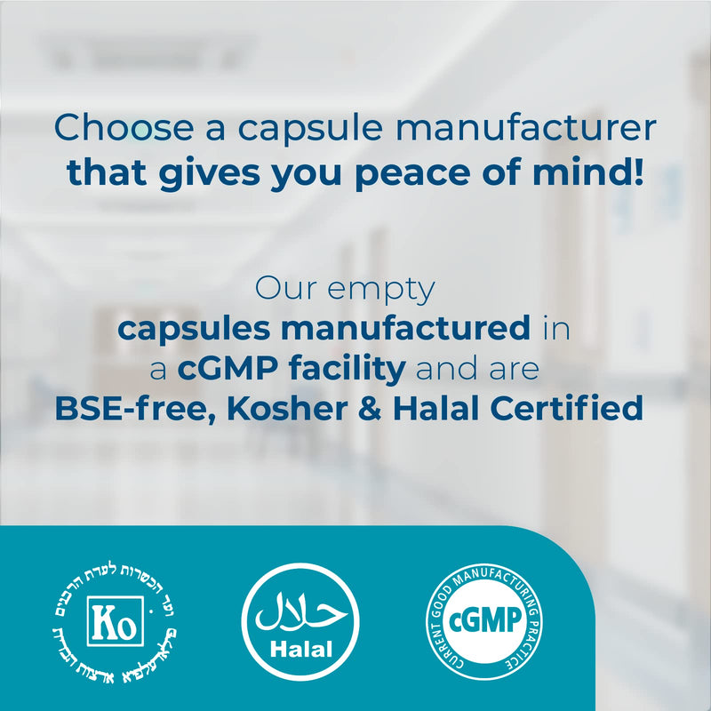 Capsuline Size 0 and Size 00 Gelatin Empty Capsules, 1000 Count Bundle, Empty Gel Pill Capsules, DIY Pure Bovine Pill Capsule Filling, Empty Caps, Kosher, Gluten Free and Non-GMO Certified, Clear