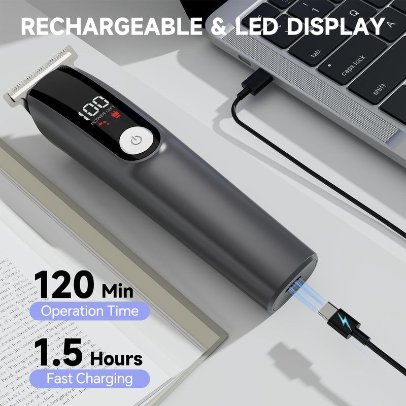 [Australia] - Beard Trimmer for Men, Electric Razor for Nose, Body, Face and Mustache, 5-in-1 Barber Hair Clippers, Cordless Shavers for Men Grooming Kit Ideal Gift 